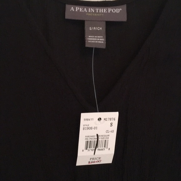 Pea In The Pod Black Sleeveless Maternity Top - Picture 5 of 5